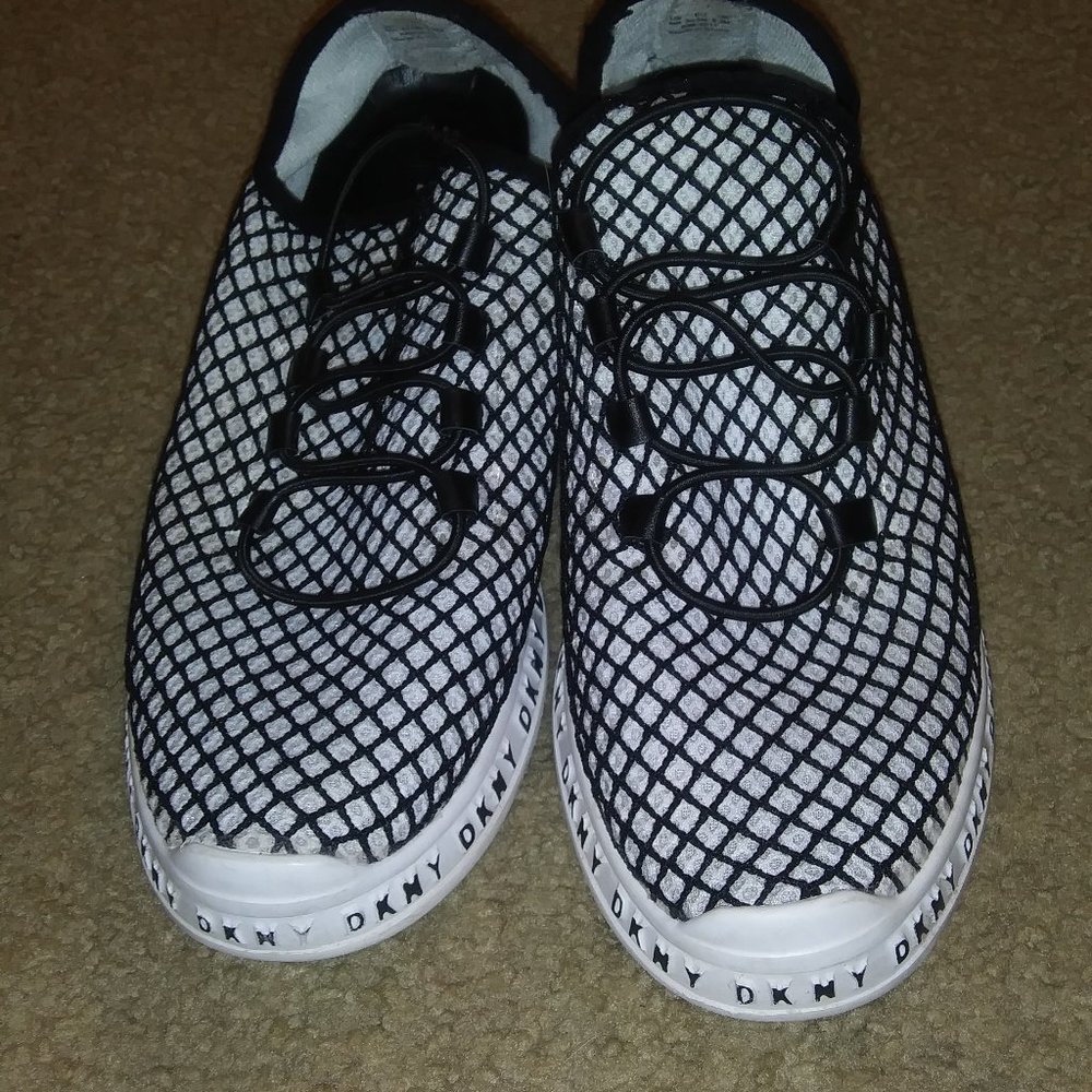 Black and white DKNY Slip On Sneakers